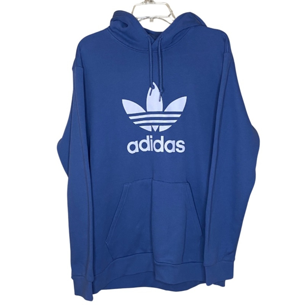 NWOT Men’s Light Blue Adidas Pullover Hoodie Sweater Size L Cozy Casual